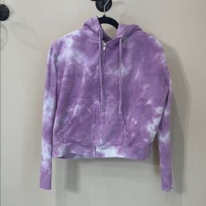 Sincerely Jules for Bandier Lavender Tie-Dye Zip-Up